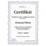 Certifikát Gilosz modrý 170g papier A4/ 25 ks