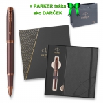 Parker IM Monochrome Burgundy RB, darčeková kazeta so zápisníkom