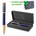 Parker Ingenuity Dark Blue atramentové pero so zlatým klipom GT FP